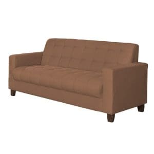 Sofá de 3 Lugares Fixo - Veludo na cor Terracota - 1.80 - Vezzo Estraburgo