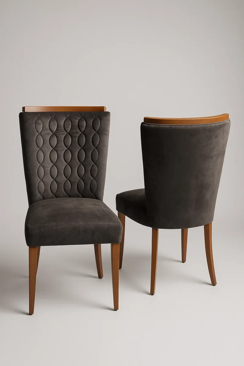 assets task 01jt43meaae7zrpvwebhh8jp2k 1746042308 img 0 Cadeira para Mesa de Jantar Arizona – Tecido Veludo Cinza – Assento e Encosto Estofados – Kit com 2 Unidades