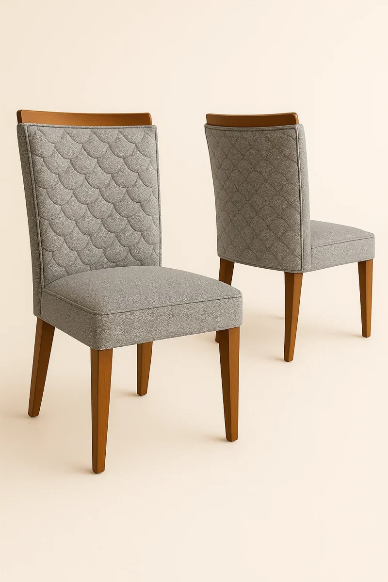 assets task 01jtnmaq0qeeysgeh3tb9hfave 1746630254 img 1 Cadeira para Mesa de Jantar Santarém – Kit com 2 Unidades – Tecido Linho Gelo – Estrutura em Madeira e Detalhe Amadeirado no Encosto
