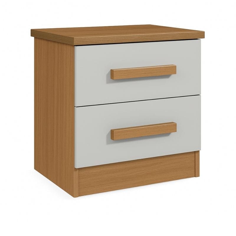 0001 4888 Cômoda Atlanta – 2 Gavetas – 100% MDF – 50 cm de Largura – Cinamomo/Off White