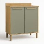 Balcão de cozinha 2 portas Diamantina - Cinamomo/menta - 80x95