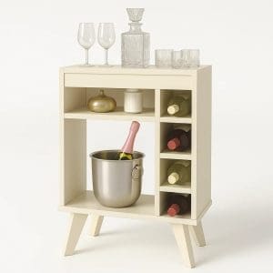 Bar Adega Plumas – Design Retrô – Estrutura Robusta MDF 25mm – Nicho para 4 Garrafas