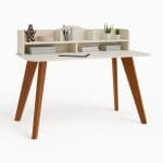 Escrivaninha 120cm Kiwi - Off White/Cedro
