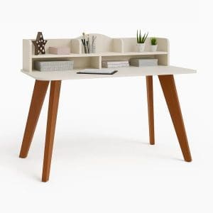 Escrivaninha 120cm Kiwi - Off White/Cedro