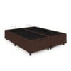 Base Box Baú Sultano Blindado – Queen – Tecido Linhão marrom – Estrutura Reforçada e Abertura Superior – 158x198x44 cm