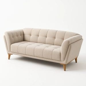 Sofá de 2 Lugares Bologna - Chenile Linho creme - 175cm