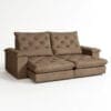 Sofá Retrátil e Reclinável Havana – 3 Lugares – Veludo Luxo Marrom – 230 cm – Espuma D33 e Molas Ensacadas