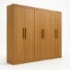 Guarda-Roupa Casal 6 Portas Memphis Plus – 6 Gavetas – Estrutura MDF – Cinamomo – 2,06 m