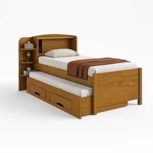 Cama de Solteiro Denver Plus com Auxiliar - Cinamomo