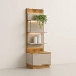 Módulo Lateral Esquerdo/Direito com LED Baeza – Tauari/Off White Fosco