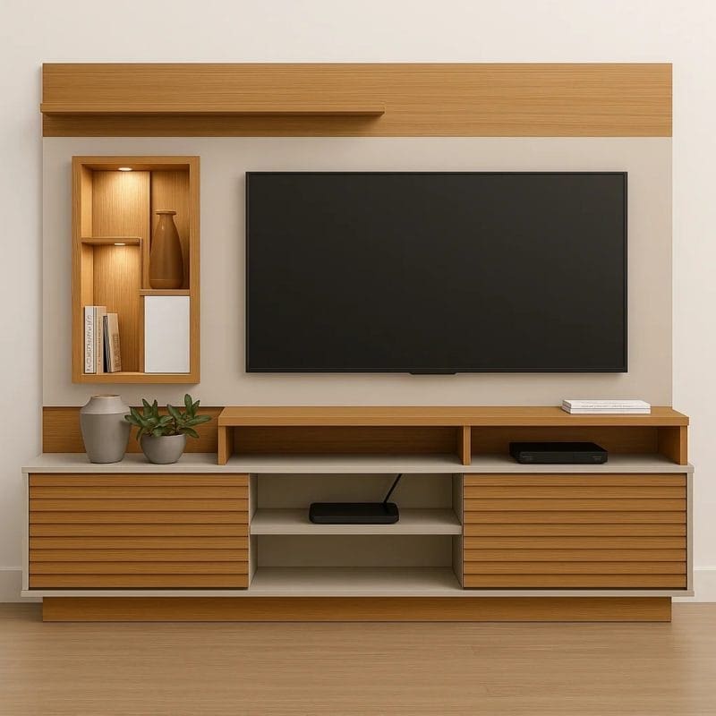 0001 5494 Home Araguaia – Para TV até 60” – Cinamomo/Off White