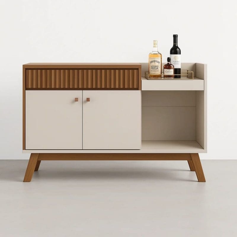 0001 5502 Buffet 1 gaveta 2 portas Avilla - Nature/Off White