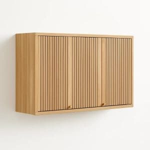 Armário Aéreo 3 Portas Pandora 120x74 cm – 100% MDF, Porta Canelada