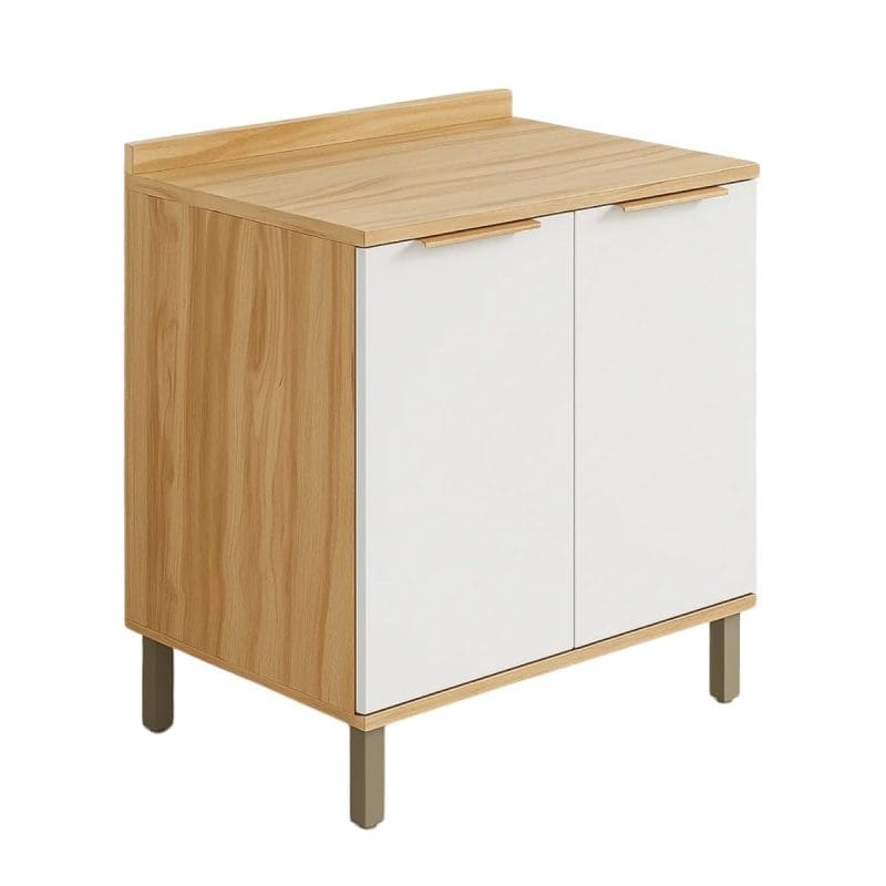 0001 6099 1 Balcão de Cozinha Pandora 2 Portas 80x90 cm – 100% MDF, Tampo Retangular e Pés Reguláveis