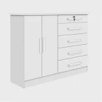 Cômoda Columbus – 6 Gavetas – 100% MDF – 1,36 m de Largura x 1,10 m de Altura - Branco