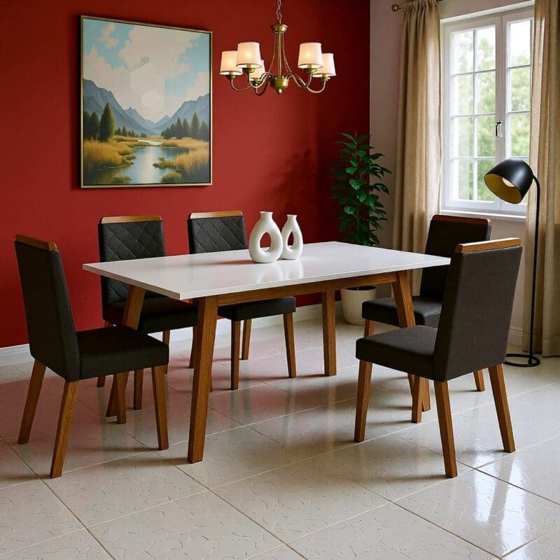 1756153031007 937bfb07 300f 47b4 8b85 bfa3b6feec12 Mesa Arizona Off White 1.60mcom 6 cadeiras veludo luxo marrom