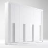 Guarda-Roupa Casal 8 Portas Boston – 8 Gavetas – 100% MDF – Branco – 2,75 m – Ripado – Sapateira