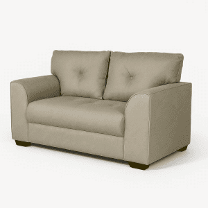 Sofá de 2 Lugares Dulce 148 cm – Tecido Jolie Bege, Espuma D28 Soft e Molas Zig Zag