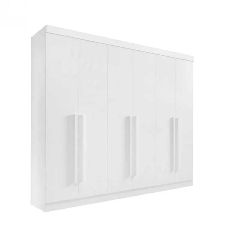 296 GG GuardaRoupa 6 Portas Da Vinci Plus 52 Guarda-Roupa Casal Da Vinci Plus – 6 Portas, 6 Gavetas, 100% MDF – Branco – 2,75 m