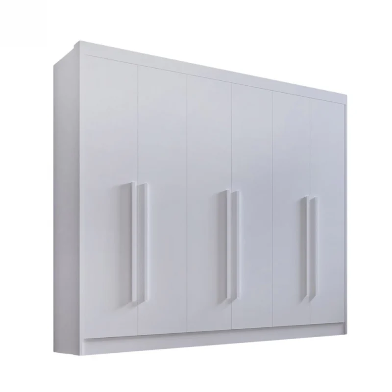 325 GG Guardaroupa 6 portas 6 gavetas New Athos 26 Guarda-Roupa Casal 6 Portas New Athos – 6 Gavetas – 100% MDF – Sapateira – Branco – 2,78 m