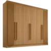 Guarda-Roupa Casal 6 Portas Columbus – 6 Gavetas – 100% MDF – Cinamomo – 2,78 m – Ripado – Sapateira