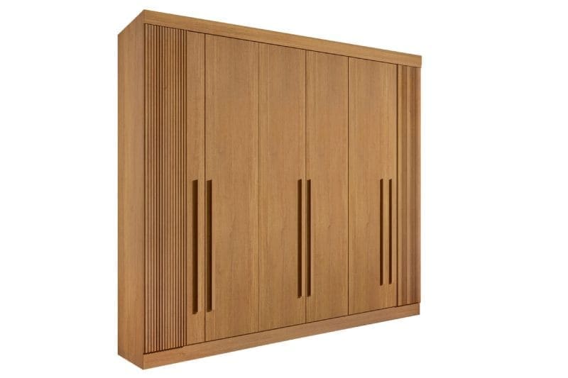 DA VINCI CINAMOMO scaled 1 Guarda-Roupa Casal 6 Portas Detroit – 6 Gavetas – 100% MDF – Cinamomo – 2,75 m – Ripado