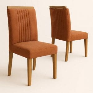 Cadeira Jaspe - Boucle Terracota - Kit com 2 Unidades