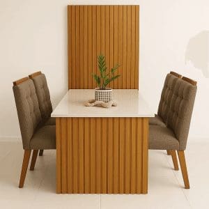 Conjunto Mesa de Jantar Colonia com 4 cadeiras Porto