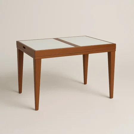 Mesa Extensiva Genova - Imbuia/ Off White