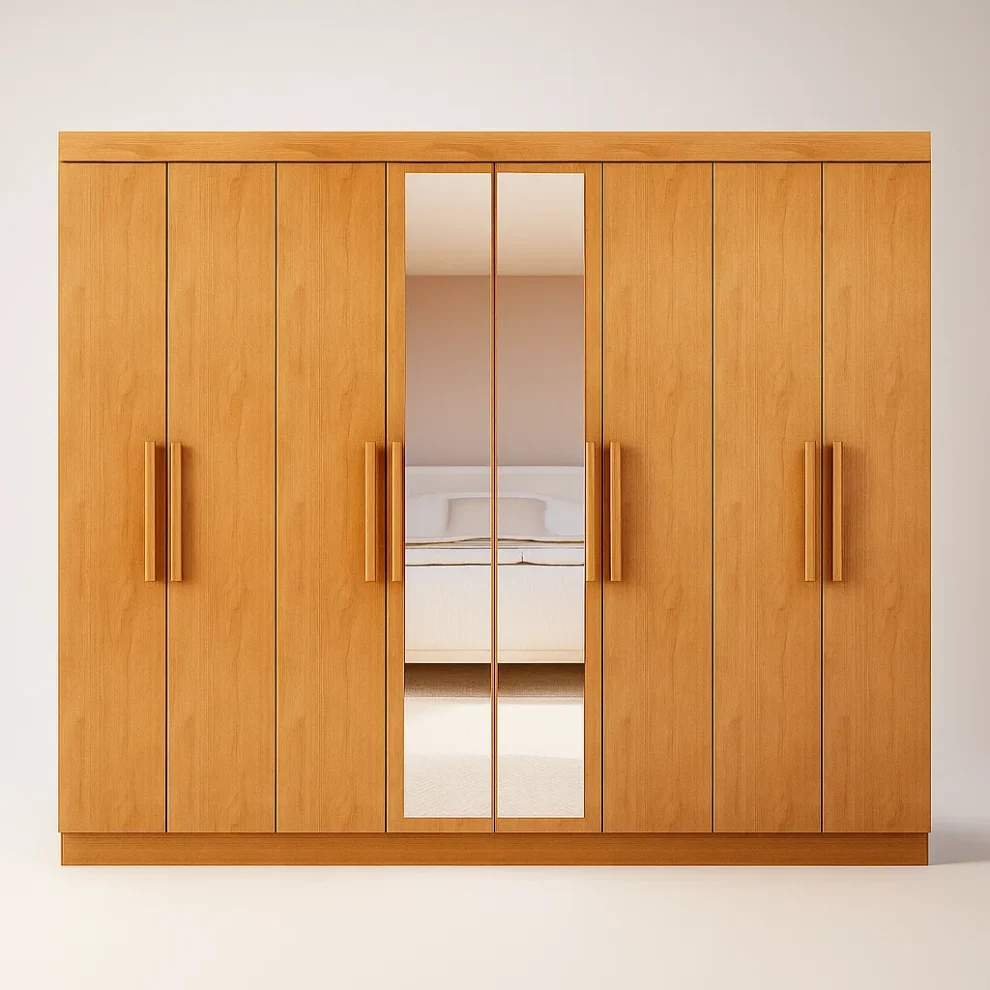 assets task 01k36s7eeeevesdzs1mgr9z005 1755795770 img 0 Guarda-Roupa Casal 8 Portas Bravo Easy Slim – 4 Gavetas – Amendoa – 2,36 m