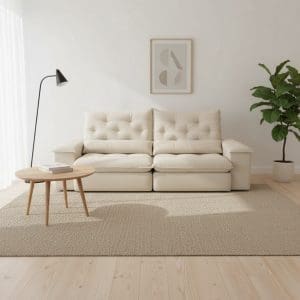 Sofá Retrátil e Reclinável Havana – Linho Cru – 290 cm