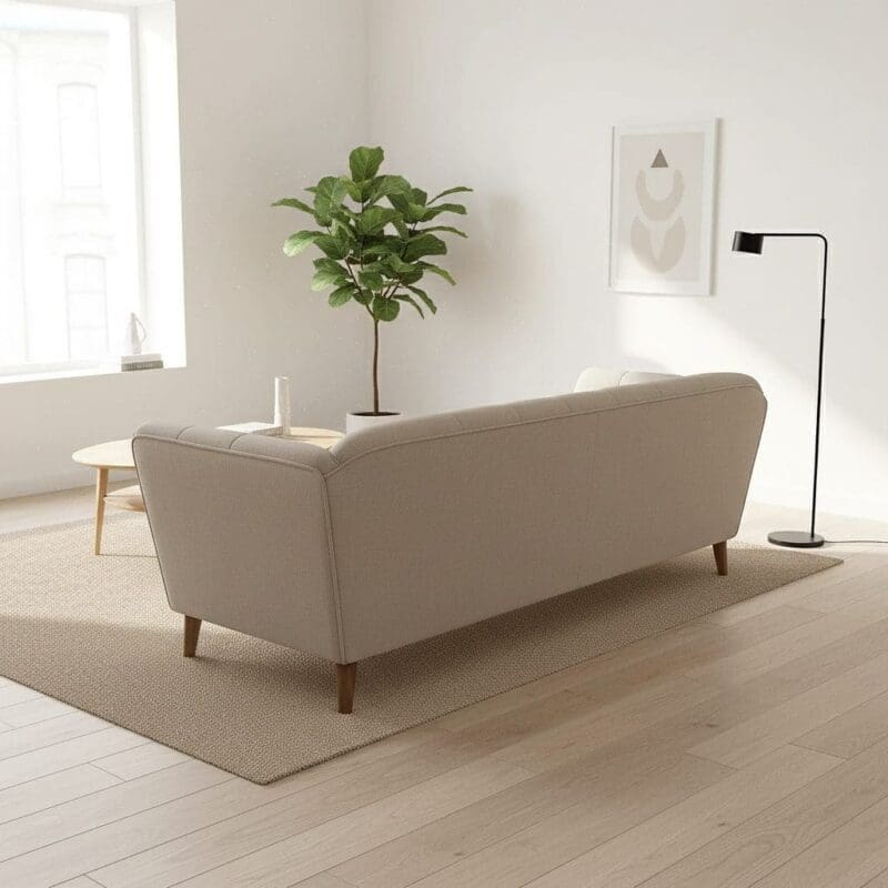 generated image 1762523205497 Conjunto de Sofá de Bologna 2 e 3 lugares Chenile Linho Creme