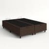 Base Box Baú Sultano Blindado – King – Tecido Linhão Marrom – Estrutura Reforçada e Abertura Superior – 193x203x44 cm