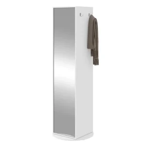 Sapateira Giratoria Com Espelho Milly 60cm - Branco