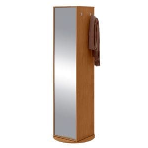 Sapateira Giratoria Com Espelho Milly 60cm - Amendoa