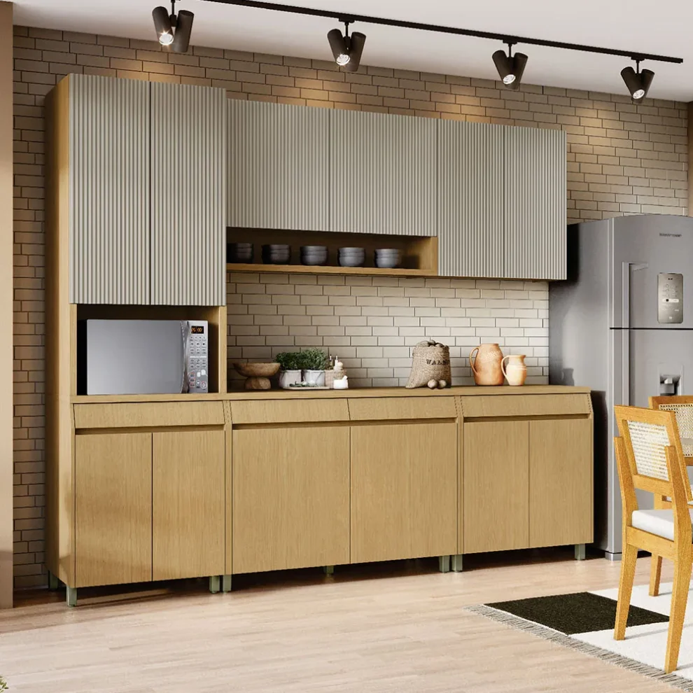 a76e759f 8eff 4be3 8c6f b66c684ef6172024 11 18T14 49 13.514Z Conjunto de Cozinha Simone Mendes 5 Peças 270x228 - Carvalho/Greige