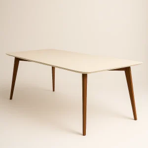 Mesa de Jantar Beatriz Off White/Imbuia - 160x80
