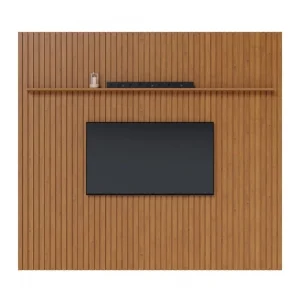 Painel Ripado Trevo com prateleira com led 184cm - Nature