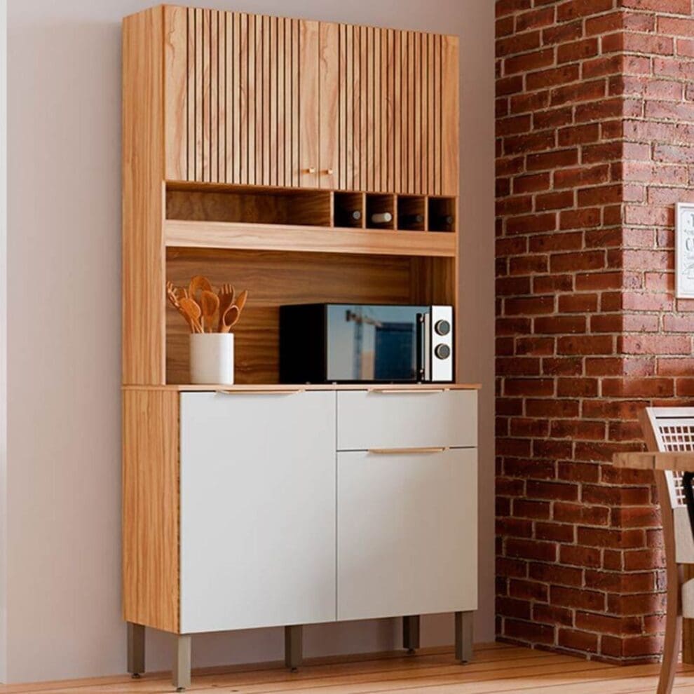 2 2 Kit Cozinha Arezo – 4 Portas – 100% MDF – 101,6 cm