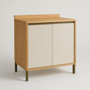 Balcão Andirá 80 cm – Amêndoa/Off White