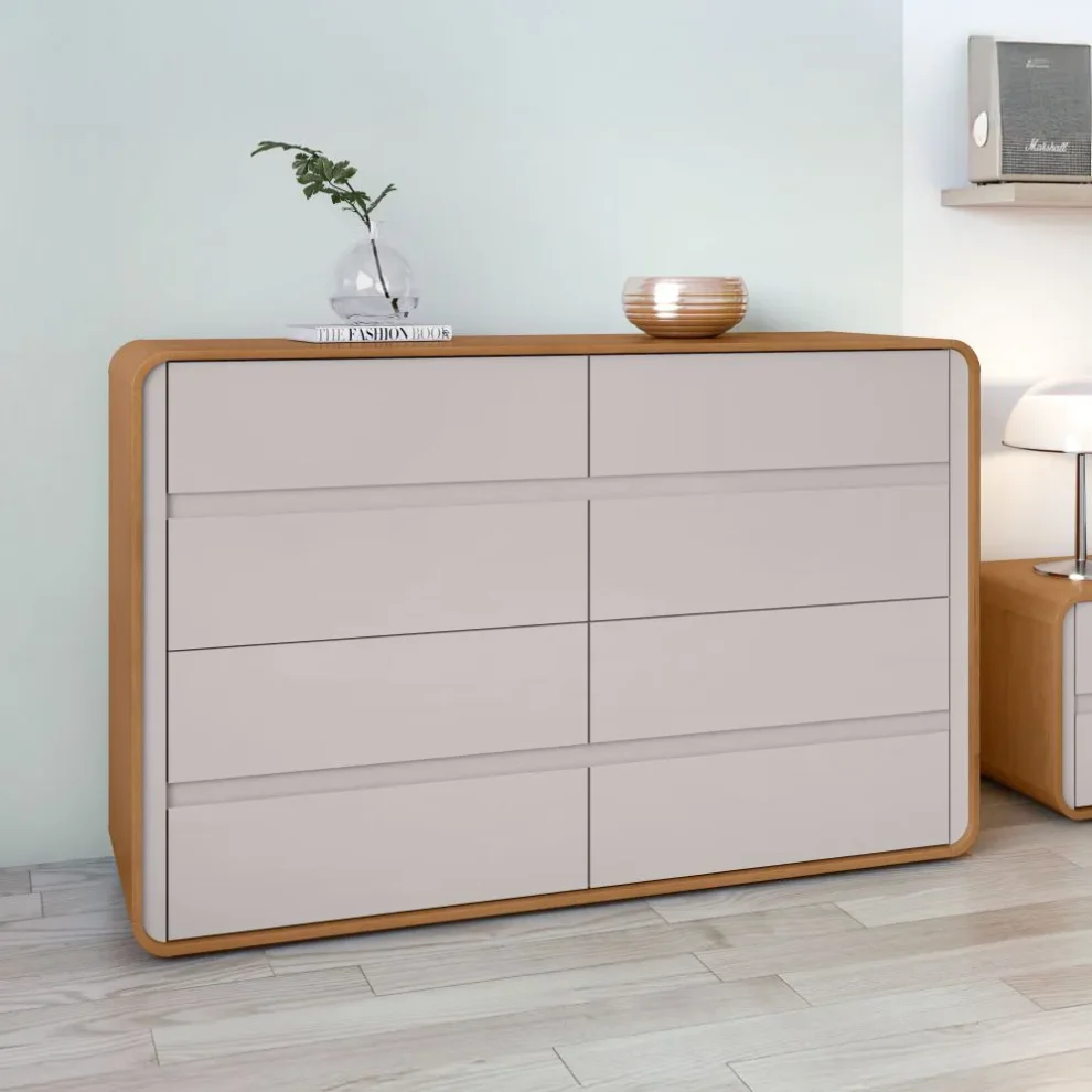 comoda 8 gavetas loop amendoa clean off white 75cm 8763 2 79ab5bb24703090fd074a5676a04825d Cômoda Moderni 152x48 - Amendoa/ Off White