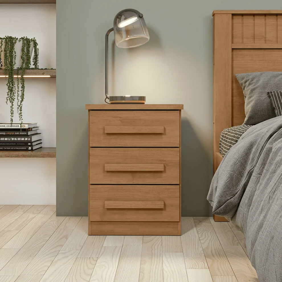 shopping 2 Mesa de cabeceira Space 46x38 - Amêndoa