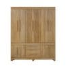 Guarda-Roupa Casal 10 Portas Zara – 3 Gavetas – 100% MDF – Cinamomo – 1,85 m – Portas Frisadas