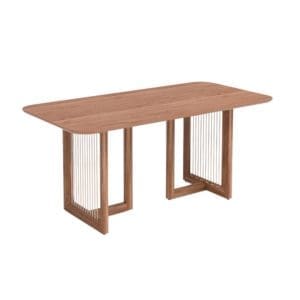 Mesa de Jantar Agnes 180x90 – Cinamomo, Madeira Tauari e Tampo MDF Chanfrado