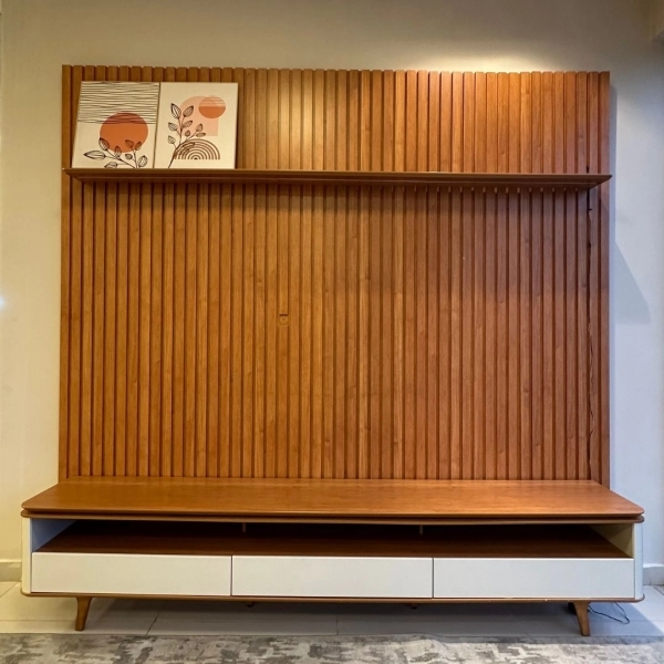 1448 G Conjunto painel Ripado Trevo Rack Begonia 14 Conjunto Painel Ripado Trevo + Rack Begonia 3G 184x250