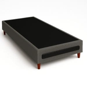 Base Box Solteiro Itália 88x198 – Cinza/Preto