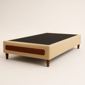 Base Box Casal Itália 138x188 – Bege/Marrom