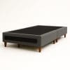 Base Box Queen Bipartido Itália 158x198 – Cinza/Preto