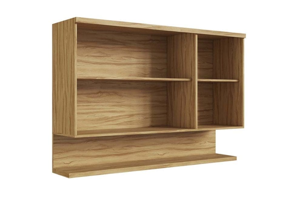 48260 291322 Armário Aéreo Florença 120 cm 3 Portas – Amêndoa/Off White, 100% MDF, Pistão a Gás