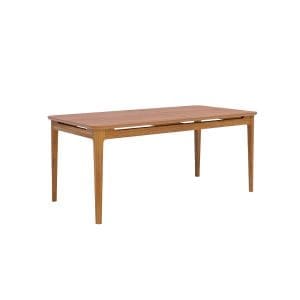 Mesa de Jantar 180x90 Aurora – Cinamomo, Madeira Tauari e Vidro Temperado